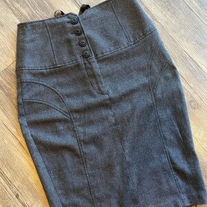 Charlotte Russe pencil skirt with button detailing wms 7